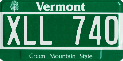 VT license plate XLL740