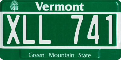 VT license plate XLL741