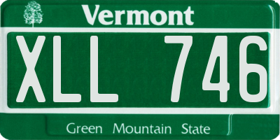 VT license plate XLL746