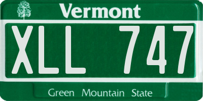 VT license plate XLL747