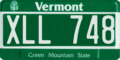 VT license plate XLL748