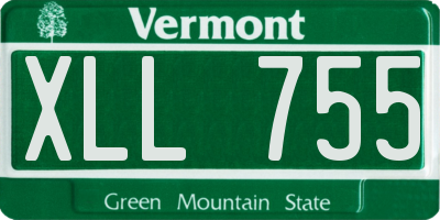 VT license plate XLL755