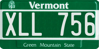 VT license plate XLL756