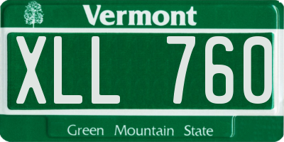 VT license plate XLL760