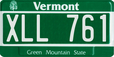 VT license plate XLL761
