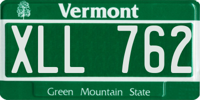 VT license plate XLL762