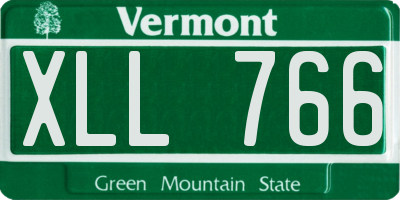 VT license plate XLL766