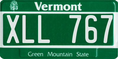 VT license plate XLL767