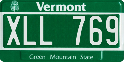 VT license plate XLL769