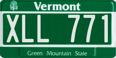 VT license plate XLL771