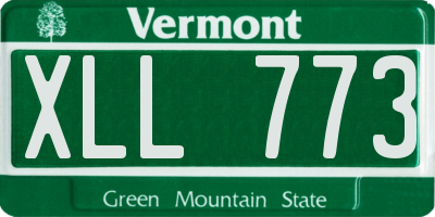 VT license plate XLL773