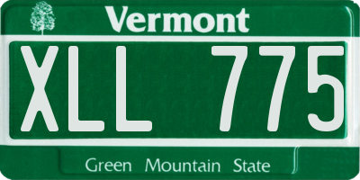 VT license plate XLL775