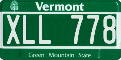 VT license plate XLL778