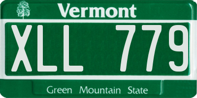 VT license plate XLL779