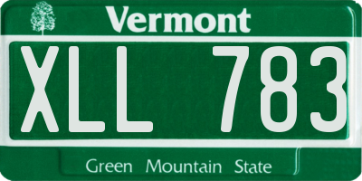 VT license plate XLL783