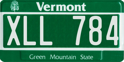 VT license plate XLL784