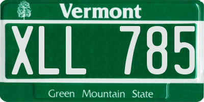 VT license plate XLL785