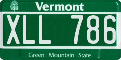 VT license plate XLL786