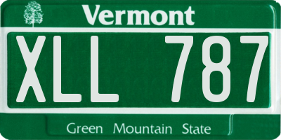 VT license plate XLL787