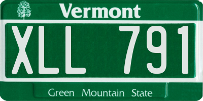 VT license plate XLL791