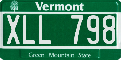 VT license plate XLL798