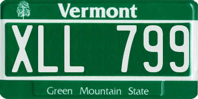 VT license plate XLL799