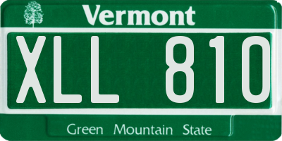 VT license plate XLL810