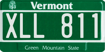VT license plate XLL811