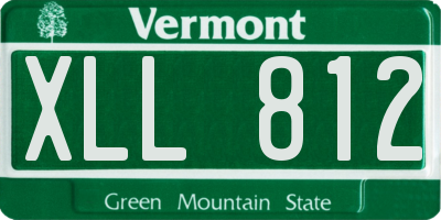VT license plate XLL812