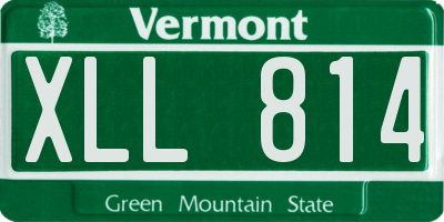 VT license plate XLL814