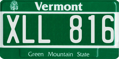 VT license plate XLL816
