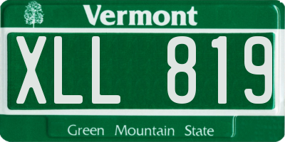 VT license plate XLL819
