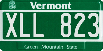 VT license plate XLL823