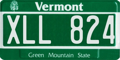 VT license plate XLL824