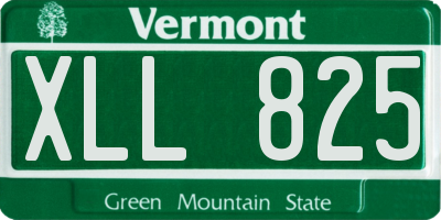 VT license plate XLL825