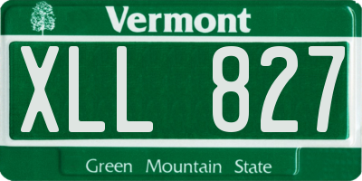 VT license plate XLL827