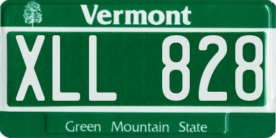 VT license plate XLL828
