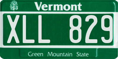 VT license plate XLL829