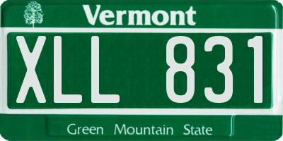 VT license plate XLL831