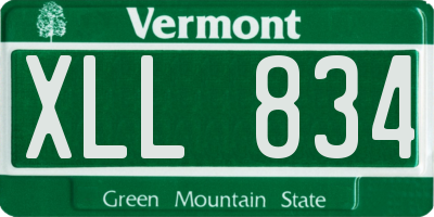 VT license plate XLL834