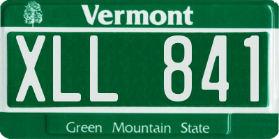 VT license plate XLL841