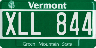 VT license plate XLL844