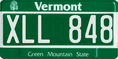 VT license plate XLL848