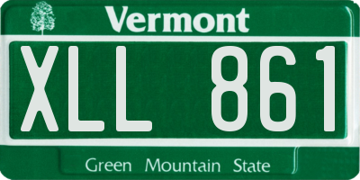 VT license plate XLL861