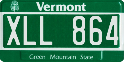VT license plate XLL864