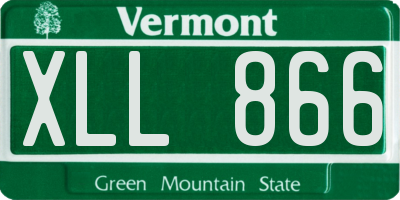 VT license plate XLL866