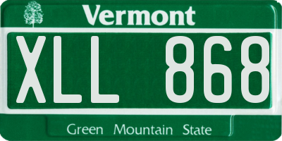 VT license plate XLL868