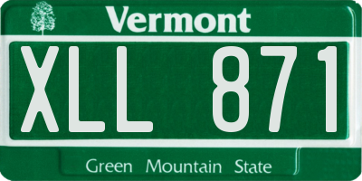 VT license plate XLL871