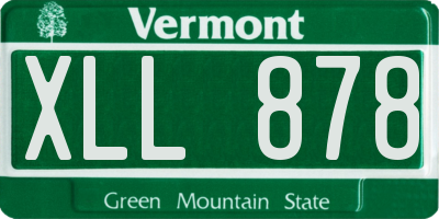 VT license plate XLL878