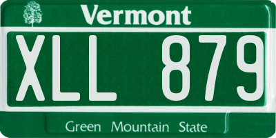 VT license plate XLL879